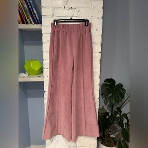 Urban Outfitters BDG High Rise Josie Corduroy Flare Pants Small Pink Wide‎ Leg